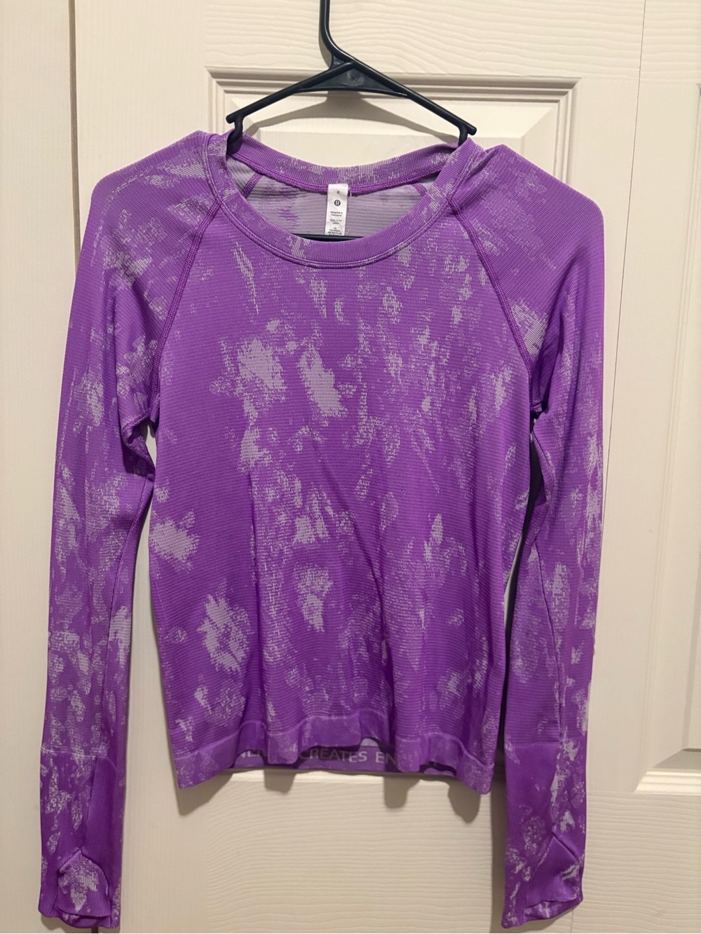 lululemon athletica Purple Tie-Dye Long Sleeve Performance Top